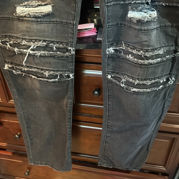 NWT T-R Tailored Recreation Premium tapered stretch blk denim jeans Size 38 Z41 - Picture 3 of 10